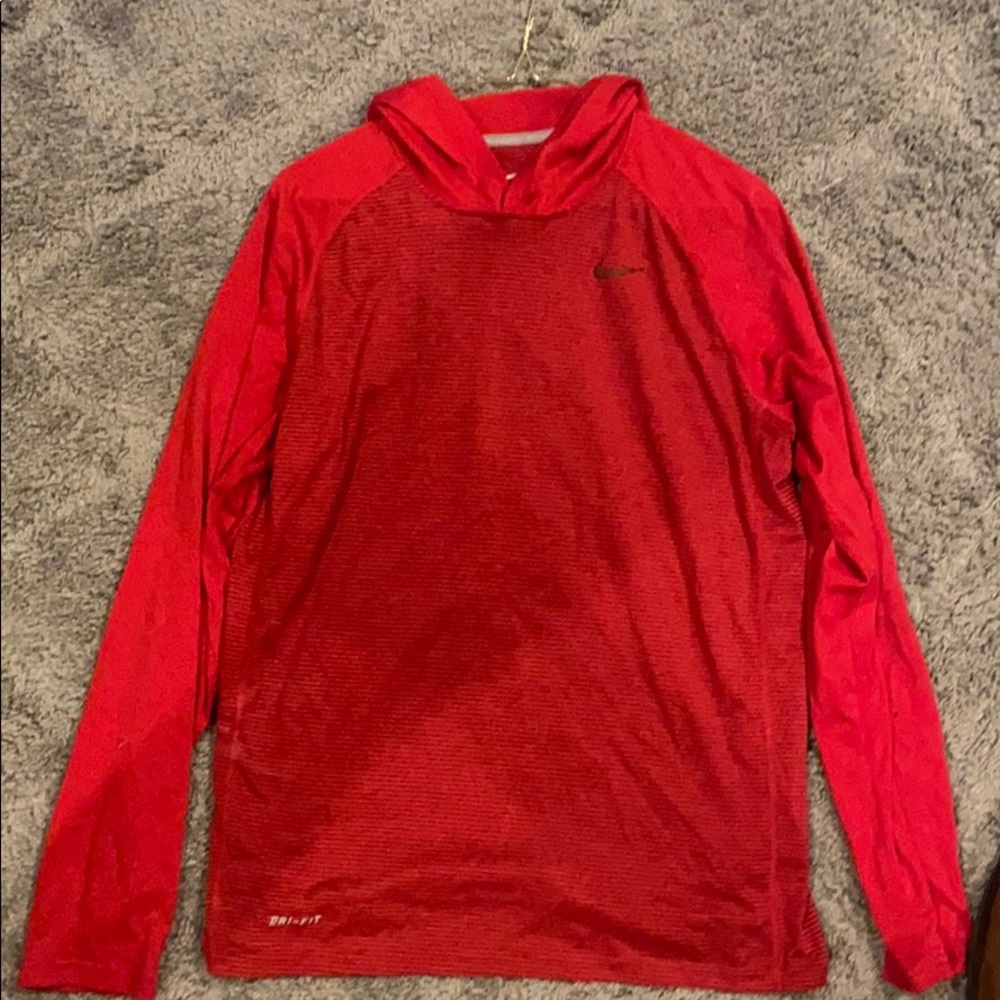 Red Nike men’s Dri-Fit light fleece